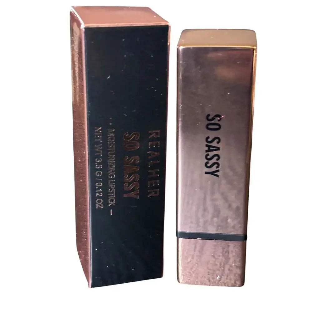 REALHER So Sassy Moisturizing Lipstick–Bright Pink Vegan Hydrating Lip Color NIB